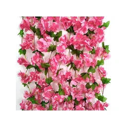 Nutts Pink 2 Pieces Hanging Hydrangea Rubber Artificial Flower-picture-29
