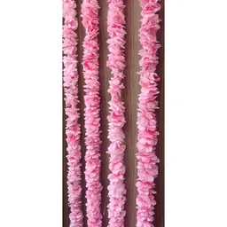 Nutts Pink & Beige 4 Pieces Paper Gajra Hanging Garlands-picture-36