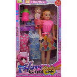 nv collection CUTE HAPPY COOL MOTHER DAUGHTER DOLL SET & DRESS WITH ALL ACCESSORIES-picture-24