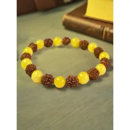 NVR Brown Natural Rudraksha Stretchable Flexible fit Bracelets-picture-36