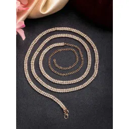 NVR Gold Plated AD Studded Double Layered Kamarbandh Waist Chain-picture-11