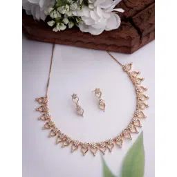 NVR Gold-Plated American Diamond-Studded Handcrafted Jewellery Set for Women-picture-13