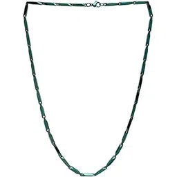 nvr Men Green Rhodium-Plated Stainless Steel Chain (NVR2570 - Green)-picture-53