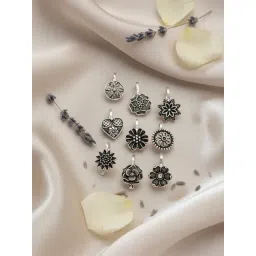 NVR Set of 9 Silver-Plated German Silver Nose Pins-picture-33