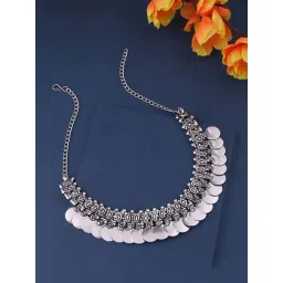 NVR Silver-Plated Oxidized Necklace for Women-picture-12