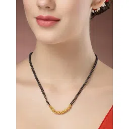 NVR Women's Gold Plated Black Beaded Mangalsutra-picture-21