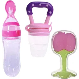 nxgtya Combo of Food Feeder & Baby Fruit Nibbler & Silicone Teether for 3 -24 M Baby - silicone-picture-21