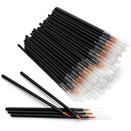 Nyamah Sales 50pcs Eyeliner Brushes With Covers,Eye Liner Wands for Makeup, Eyeliner Applicator Cosmetic Eye Wands Makeup Tool for Eye Line Eyelash Growing-picture-30