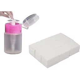 nyamah sales Nail Cotton Pads 1000 pc, Push Down Pump Dispenser 1pc Bottle for Nail Alcohol Polish Removal, Nail Wipes,Lint Free Wipes for Acrylic Nails,Gel Residue Wipe Off Solution for Nails Multi. (500, 500)-picture-10