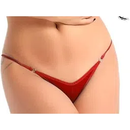 nyamah sales Women's Cotton Bikinis (Pack of 1) (Women G-String_Red_M)-picture-12