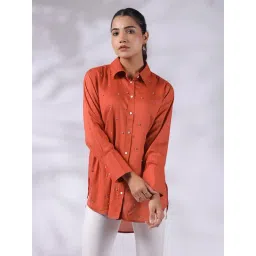 Nyaro Brown Embroidered Shirt-picture-38