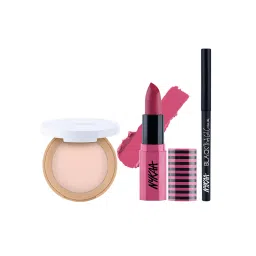 Nykaa Cosmetics Handbag Hero - All Day Matte Compact + So Creme + Black Magic Kajal Combo-picture-14