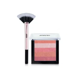 Nykaa Cosmetics Highlighter Combo - Palette + Fan Makeup Brush-picture-20