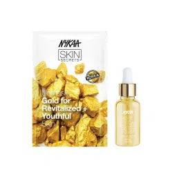 Nykaa Skin Secrets Gold Sheet Mask + Nykaa Skin Potion 24k Gold Facial Oil Golden Glow Combo-picture-12