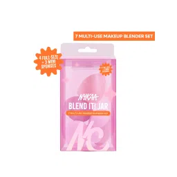 nykaa tools & accessories Nykaa Tools Blend It! Jar -7 Makeup Sponges (4 Full Size & 3 Minis) - Ultra Soft & Multi-Functional-picture-25