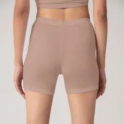 Nykd by Nykaa Stretch Cotton Cycling Shorts - Mahogany Rose NYP083 image 4