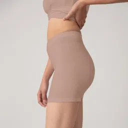 Nykd by Nykaa Stretch Cotton Cycling Shorts - Mahogany Rose NYP083 image 5