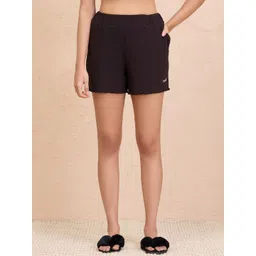Nykd By Nykaa Summer Essential Soft and Comfy Breathable Rib Lounge Shorts-picture-27