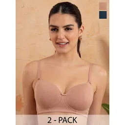 Nykd Pack Of 2 Non-Wired Heavily Padded Seamless T-Shirt Bra With All Day Comfort-picture-12