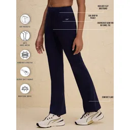 Nykd Women High Rise Flared Cotton Tights with Pockets image 2