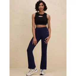 Nykd Women High Rise Flared Cotton Tights with Pockets image 4