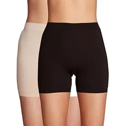 nykd Women's Nylon Everyday Comfy Invisible Fit: Cotton Stretchy Skin Shorties/Underpants Double-Layered Waistband, Seemless, Breathable, Anti Roll-Up,Gym/Workout/Outdoor Shorts-Nyp357-picture-28