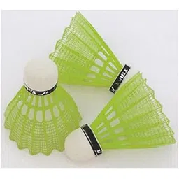 Nylon Badminton Shuttlecocks, Lime Green and White, Pack of 10-picture-12