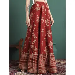 NYPA Printed Flared Maxi Skirts-picture-36