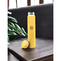 Nyra Kitchenware Yellow & Black Single Stainless Steel Printed Single Wall Vacuum Water Bottle-picture-36