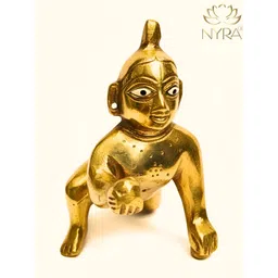Nyra Kitchenware Yellow Glossy Bal Gopal Krishna Murti Showpiece-picture-13