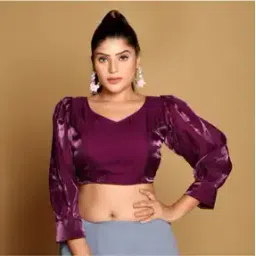 nyrika Women Back-Open Blouse with Puff Sleeves-picture-36