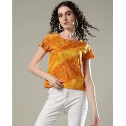nyrika Women Bandhani Print Relaxed Fit Top-picture-27