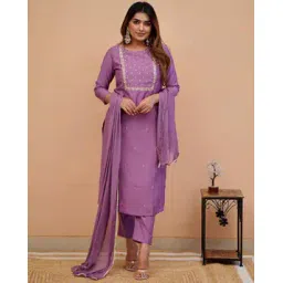 nyrika Women Embellished Straight Kurta Suit Set-picture-10