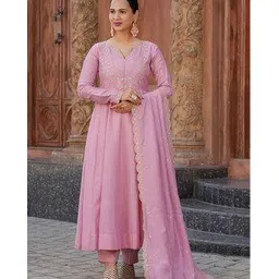 nyrika Women Embroidered Anarkali Kurta Suit Set-picture-47