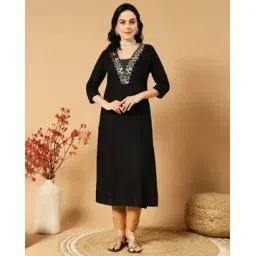 nyrika Women Embroidered Straight Kurta -picture-12