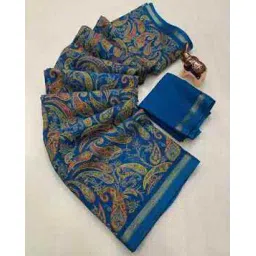 nyrika Women Paisley Print Saree with Contrast Border-picture-34
