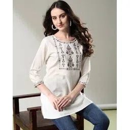 nyrika Women Placement Print Straight Kurti-picture-15