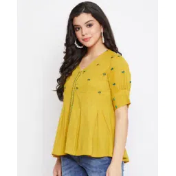 nyrika Women Regular Fit Embroidery Top-picture-10