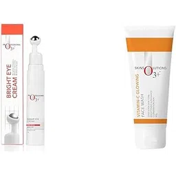 O3+ Bright Under Eye Circle Cream - Brightening & Whitening For Dark Circles & O3+ Vitamin C Face Wash Glow For Daily Brightening & Gentle Cleansing 60g Combo-picture-27
