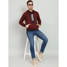 OAKWYN Men Colourblocked Hooded Sweatshirt-picture-12