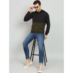 OAKWYN Men Colourblocked Hooded Sweatshirt image 1