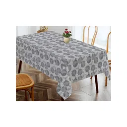 OASIS Black & Grey Geometric Printed Cotton Rectangular Shaped 4 Seater Table Cover-picture-31