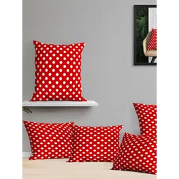 OASIS Black & White 5 Pieces Geometric cotton Square Cushion Covers-picture-39