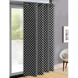 OASIS Black & White Abstract Door Curtain-picture-41