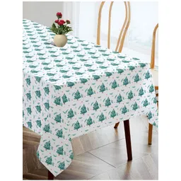 OASIS Blue & White Ethnic Motifs Cotton 4-Seater Table Cover-picture-11