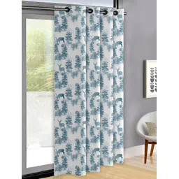 OASIS Blue & White Floral Printed Door Curtain-picture-16