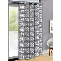 OASIS Grey & White Abstract Door Curtain-picture-21