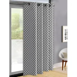 OASIS Grey & White Abstract Printed Door Curtain image 1