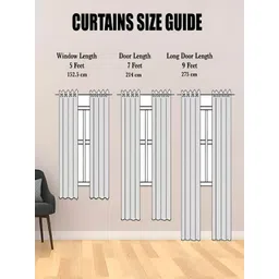 OASIS Grey & White Abstract Printed Door Curtain image 2