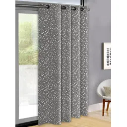 OASIS Grey & White Floral Printed Door Curtain-picture-36